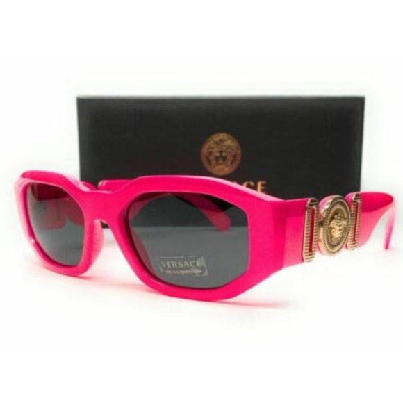 Versace Unisex Pink Rectangle Sunglasses!